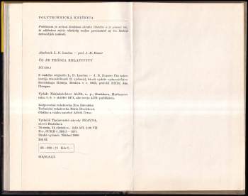 Lev Davidovič Landau: Čo je teória relativity