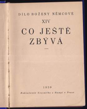 Božena Němcová: Co ještě zbývá