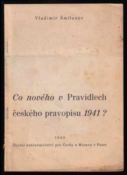 Co nového v Pravidlech českého pravopisu 1941?