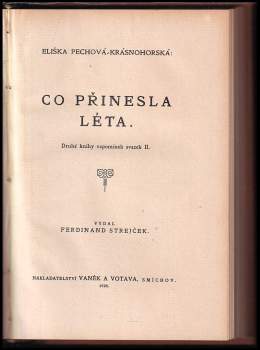 Eliška Krásnohorská: Co přinesla léta