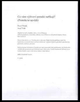 Pavel Walek: Co vám výživoví poradci neříkají? (Protože to nevědí)