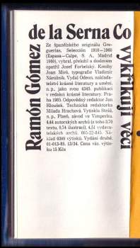 Ramón Gómez de la Serna: Co vykřikují věci