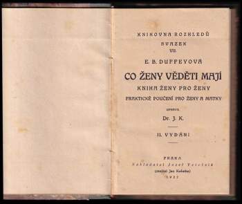 E. B Duffey: Co ženy věděti mají