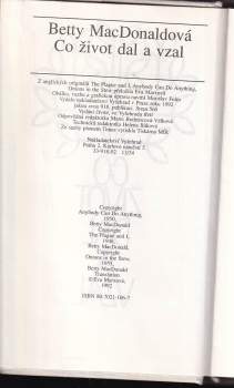 Betty MacDonald: Co život dal a vzal
