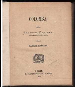Prosper Merimee: Colomba