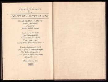 Lautréamont: Comte de Lautréamont