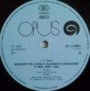 Johann Sebastian Bach: Concerto For 2 Violins BWV 1043 • Suite No. 2 BWV 1067