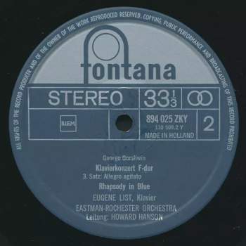 George Gershwin: Concerto In F / Rhapsody In Blue