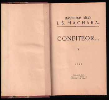 Josef Svatopluk Machar: Confiteor