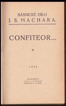 Josef Svatopluk Machar: Confiteor