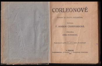 Francis Marion Crawford: Corleonové + Láska mateřská