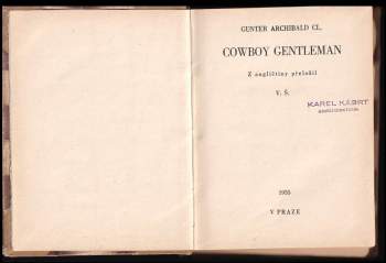 Gunter Archibald: Cowboy gentleman