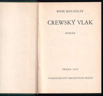 Rose Macaulay: Crewský vlak