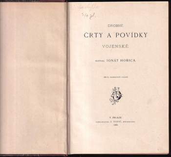 Ignát Hořica: Črty a povídky vojenské