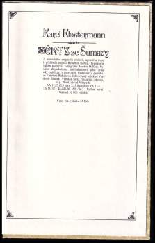 Karel Klostermann: Črty ze Šumavy 1890