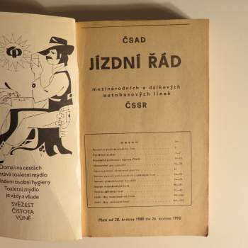 ČSAD 11. Jízdní řád 1989/1990