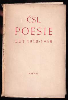 Čsl. poesie let 1918-1938