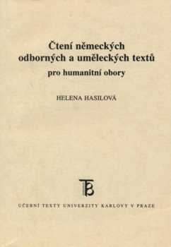 Čtení německých odborných a uměleckých textů pro humanitní obory