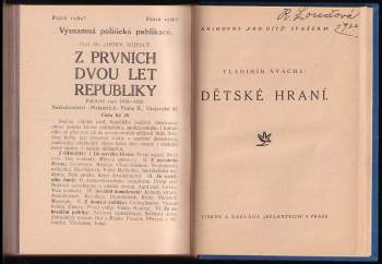 Petr Zenkl: Čtení o dětech I-II : Edice "Pro dítě", sv. 1-34 (chybí sv. 31.)