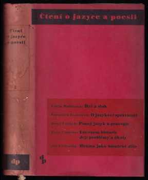František Trávníček: Čtení o jazyce a poesii