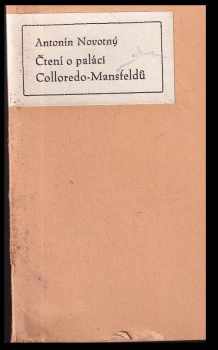 Čtení o paláci Colloredo-Mansfeldů
