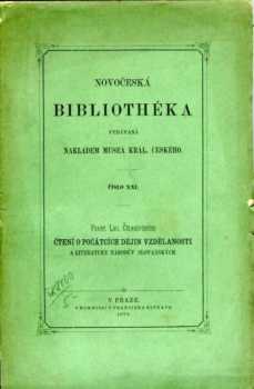 Čtení o počátcích dějin vzdělanosti a literatury národův slovanských