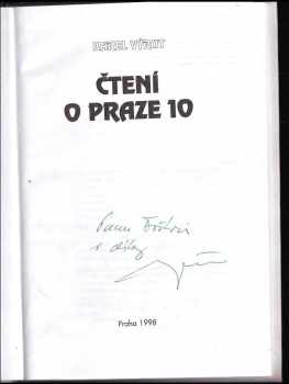 Karel Výrut: Čtení o Praze 10 - DEDIKACE S PODPISEM KAREL VÝRUT