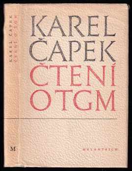 Karel Čapek: Čtení o T.G. Masarykovi