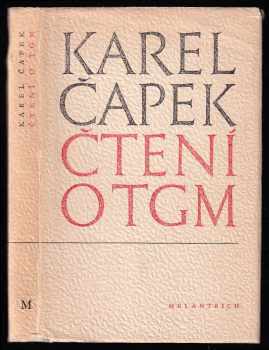 Karel Čapek: Čtení o T. G. Masarykovi