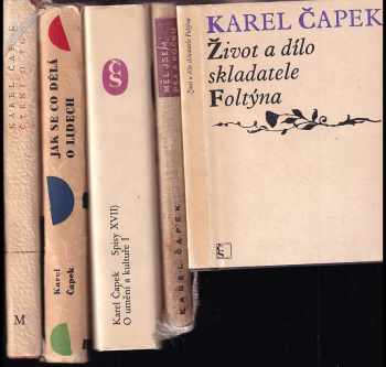 KOMPLET Karel Čapek 5X Čtení o T.G. Masarykovi + Jak se co dělá ; O lidech + O umění a kultuře + Měl jsem psa a kočku + Život a dílo skladatele Foltýna