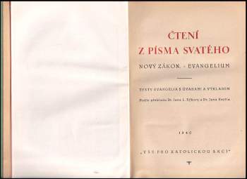 Čtení z Písma Svatého: Díl 1-2 (Starý zákon, Nový Zákon - Evangelium)