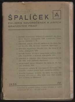 Čtvrtý Špalíček exlibris, novoročenek a jiných prací