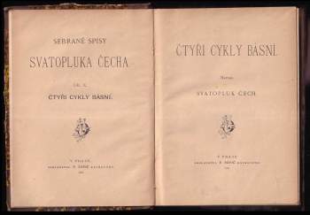 Svatopluk Čech: Čtyři cykly básní