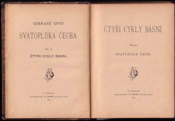 Svatopluk Čech: Čtyři cykly básní