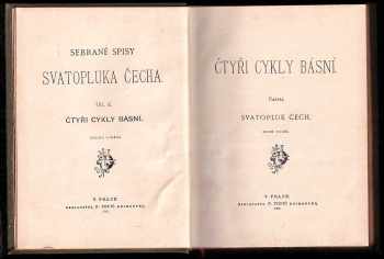 Svatopluk Čech: Čtyři cykly básní