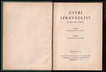 Edgar Wallace: Čtyři spravedliví