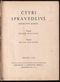 Edgar Wallace: Čtyři spravedliví