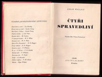 Edgar Wallace: Čtyři spravedliví