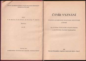 Rudolf Říčan: Čtyři vyznání