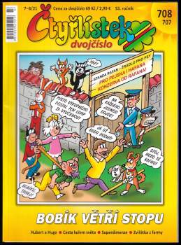Čtyřlístek dvojčíslo 707/708 - Bobík větří stopu 2021