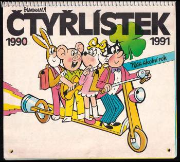 Čtyřlístek kalendář školní 1990/1991