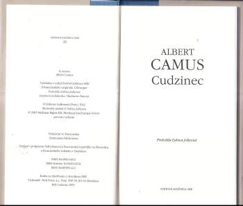 Albert Camus: Cudzinec