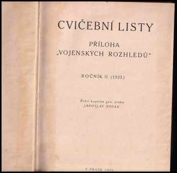 Jaroslav Novák: Cvičební listy - Příloha vojenských rozhledů - ročník II. - V.
