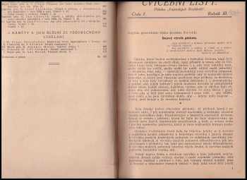 Jaroslav Novák: Cvičební listy - Příloha vojenských rozhledů - ročník II. - V.