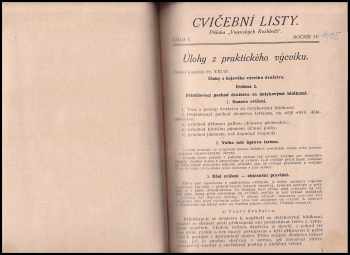 Jaroslav Novák: Cvičební listy - Příloha vojenských rozhledů - ročník II. - V.