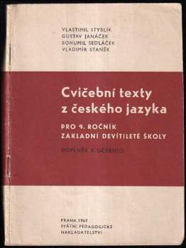 Cvičební texty z českého jazyka pro 9. ročník základní devítileté školy