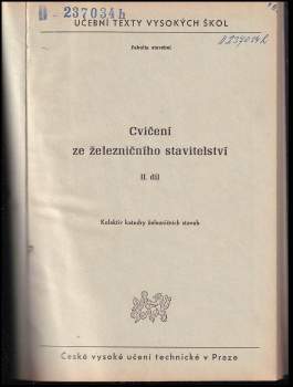 Cvičení ze železničního stavitelství