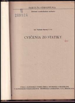 Vladimír Bárdoš: Cvičenia zo statiky