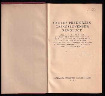 Edvard Beneš: Cyklus přednášek