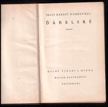 Jules Amédée Barbey d'Aurevilly: Ďábelské
